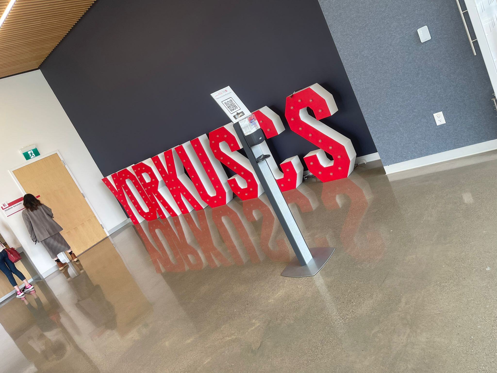 YUSCS logo in the YUSCS's Building.