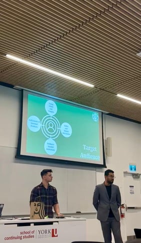 Students presenting in the class