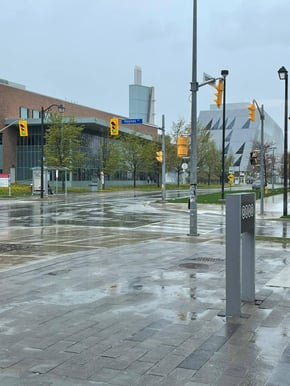 York university school of continuing studies building as seen as from Osmow's